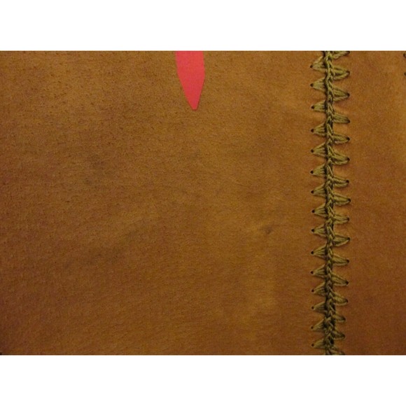 Linea by Louis Dell'Olio Brown 100% Suede Leather Patchwork Boho Jacket Top S - Picture 10 of 12